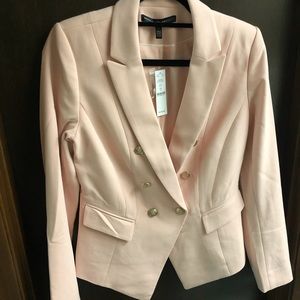 WHBM double-breasted blazer.  Rose color.  NWT.